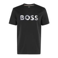 Hugo boss男士运动T恤LOGO印花款百搭黑色吸汗简约舒适短袖50513382