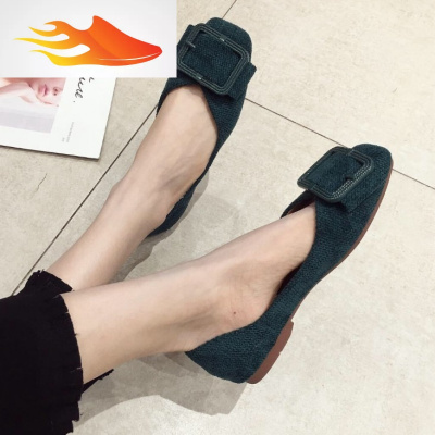 牛筋底女鞋软底舒适开车鞋孕妇鞋平跟方头大码单鞋瓢鞋休闲学生鞋_1