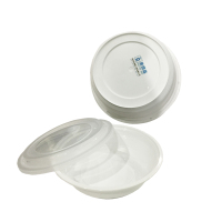 奥德鑫一次性PP餐盒 988ml透明圆形 整箱