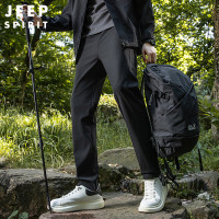 JEEP SPIRIT运动户外冲锋裤男秋冬季防水防风秋冬修身软壳旅行登山长裤男