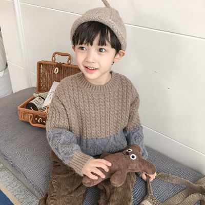 男童毛衣套头秋冬新款婴儿童毛线织男宝宝加厚男孩中小童针织衫潮 臻