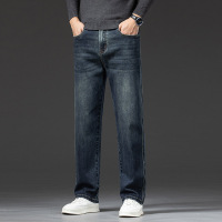 高含棉量男士牛仔裤秋冬新款宽松时尚百搭休闲商务大码直筒裤