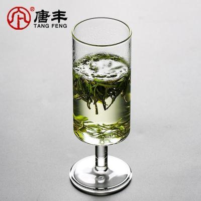 家柏饰(CORATED)玻璃杯高脚加厚品茗杯家用透明酒杯创意个性主人杯茶杯个人杯