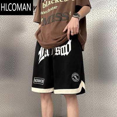 HLCOMAN夏季薄款高街oversize国潮痞帅休闲短裤男潮牌运动美式篮球五分裤