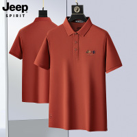 JEEP SPIRIT男士短袖T恤男款商务夏季休闲polo衫条纹宽松上衣男装
