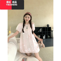 YIBUSHENG元气少女感背心连衣裙女季2024新款甜美立体蝴蝶结宽松花苞短裙
