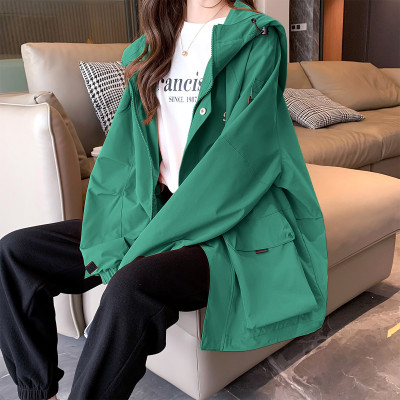 [1折价69.9元,叠加优惠券]秋冬季外套女新款连帽韩版宽松字母工装上衣时尚酷潮百搭