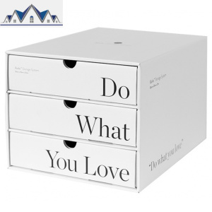 MOREOVER原创收纳盒学生桌面整理书本办公桌书化妆盒玄关收纳置物 三维工匠 Karbo多功用三层