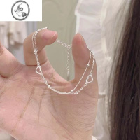 JiMi双层爱心手链女ins小众设计高级感学生高颜值闺蜜生日礼物送女友