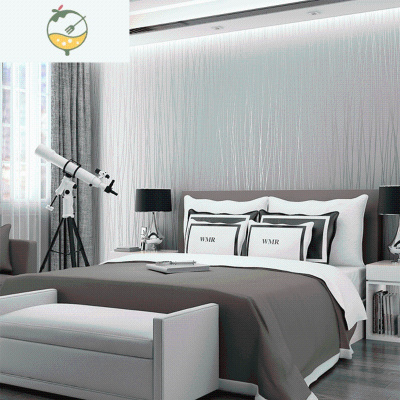 纯色壁纸无纺布自粘墙纸温馨卧室素色客厅电视背景墙贴纸 a7603银灰色