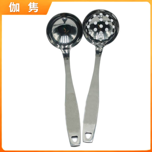 伽隽 不锈钢汤勺+漏勺 6公分 套