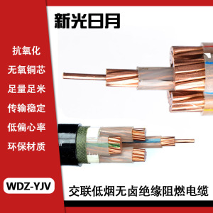 新光日月交联低烟无卤绝缘阻燃电缆WDZ-YJV 5×16mm²/米
