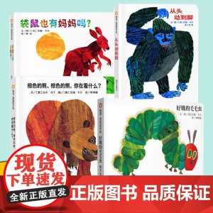 信谊绘本世界精选图画书全套4册艾瑞卡尔作品 宝宝起步走 袋鼠也有妈妈吗 好饿的毛毛虫 棕色的熊你在看什么2-3-6岁宝宝
