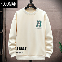 HLCOMAN圆领卫衣男款青少年初中高中学生长袖t恤潮牌宽松加绒加厚