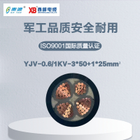 秦源牌 YJV-0.6/1KV-3*50+1*25mm² 铜芯低压电力电缆 元/米 定制商品 联系客服