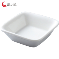 厨小姐陶瓷反口4寸平底方碟CXJ-75512/个
