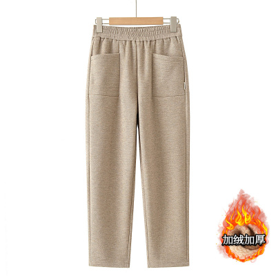年女装休闲妈妈中老年洋气女裤中年装长裤冬装裤子松紧腰