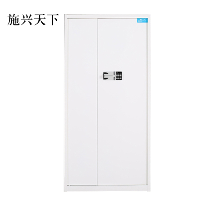 施兴天下钢制密码文件柜保险柜铁皮资料柜通门白色国宝锁420*900*1850