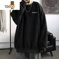 YANXU圆领卫衣男宽松款2023新款潮流ins百搭港风圆领男生秋装上衣