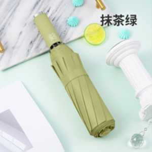 全自动钢骨玻纤 黑胶伞布 配色橡胶漆手柄 YF-Z2021010晴雨两用伞