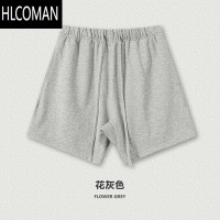 HLCOMAN425G美式运动短裤男夏灰色潮牌高街宽松篮球高克重纯色五分裤