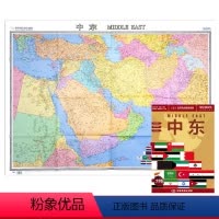 [正版]世界热点地图中东 中东地图 大字版单张折叠图 中英文对照 1.17米X0.86米 出国留学旅游景点大学 港