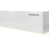 白色收银台柜台简约现代美容院服装店铺吧台桌公司前台接待台