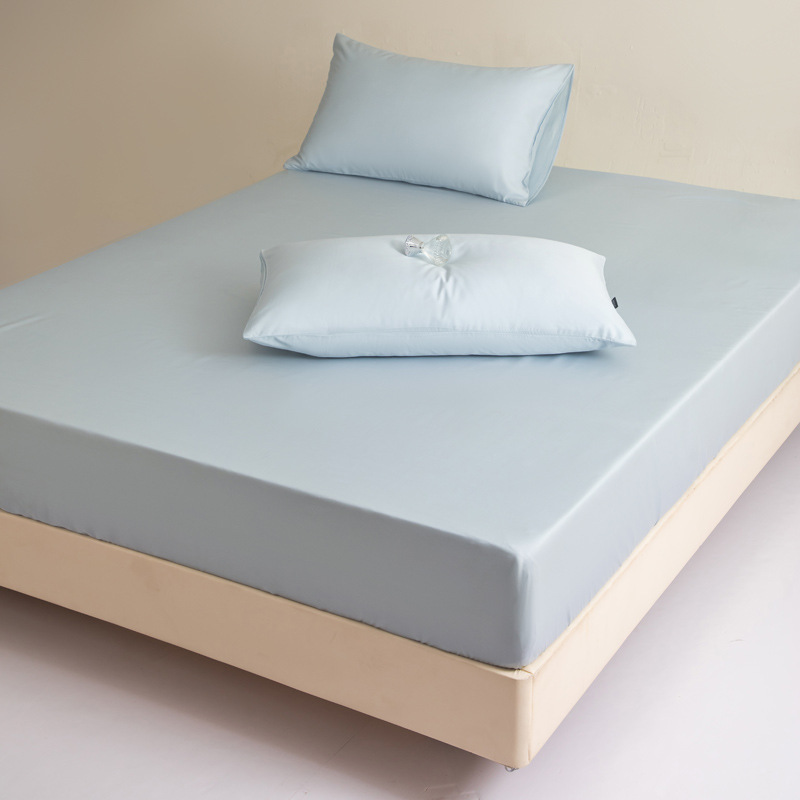 轻奢莱赛尔天丝床笠单件公主紫色冰丝床垫保护罩枕套三件套