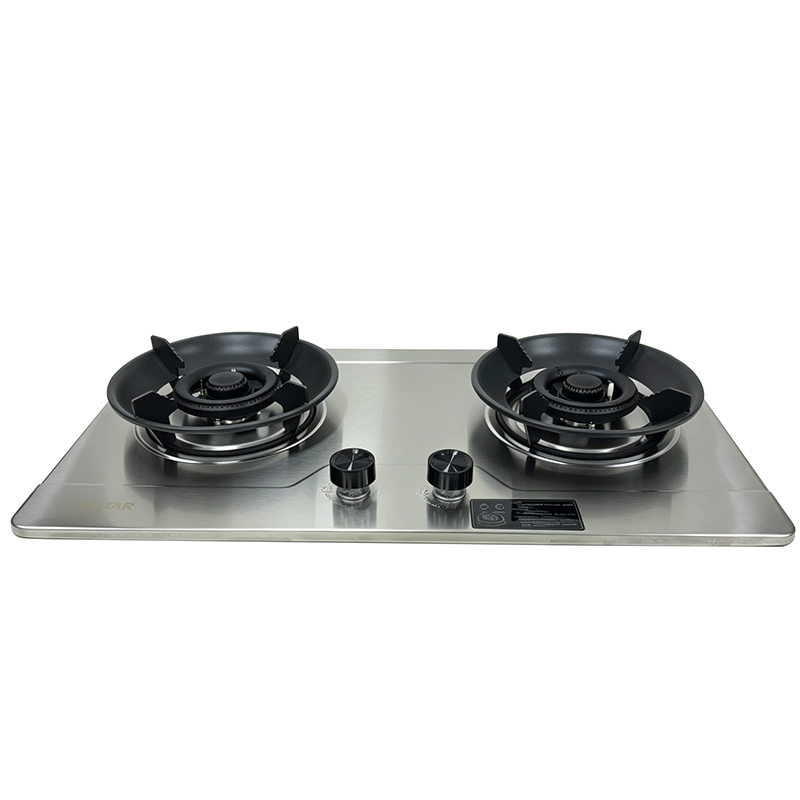 TJSTAR不锈钢面板168双灶高效节能台嵌两用燃气灶5.0KW大火力