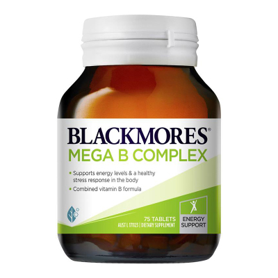 澳佳宝(BLACKMORES)高能复合维生素B族VB片75粒/瓶装应对疲劳保持活力适合学生澳洲原装进口效期26.7