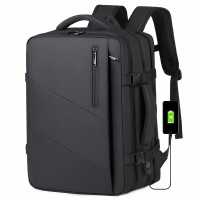 商务休闲出差旅行登机通勤防水扩容充电大容量反光学生电脑背包