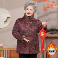新款老年棉衣女加绒加厚保暖外套60岁老人家衣服80岁老太太衣冬