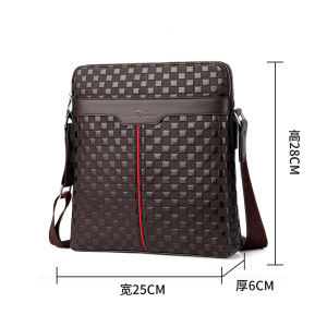 斯妮拉双拉链男士单肩包双层男包斜挎包新款休闲包商务青年小背包包跨包2024新款