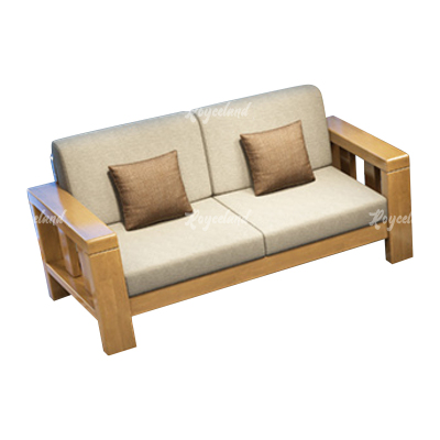 洛诗莲 (RoyceLand) 简约实木沙发原木色实木沙发 双人位