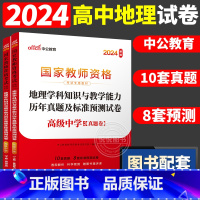 [高中地理]历年真题 两本 中学 [正版]中公2024国家教师资格证上半年考试用书中学教资真题综合素质教育知识与教学能力