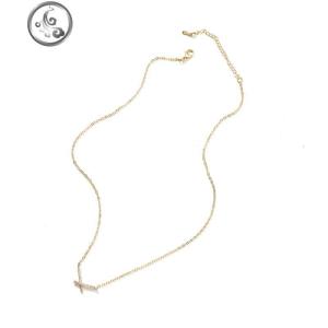 项链女潮ins简约网红气质百搭小众锁骨链学生轻奢冷淡风个性配饰 JiMi 链长47cm/金色