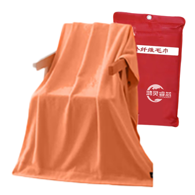 鸿灵睿芯 YJ01 户外纤维浴巾(计价单位:个)橘红色