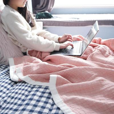 ins纱布毛毯单人午睡毯毛巾被纯棉空调毯双人床单沙发毯床尾毯