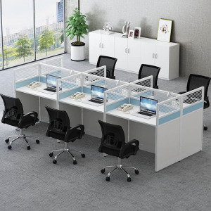 震怡职员屏风办公桌办公卡位 长1000*宽600*桌面高750*屏风高1100