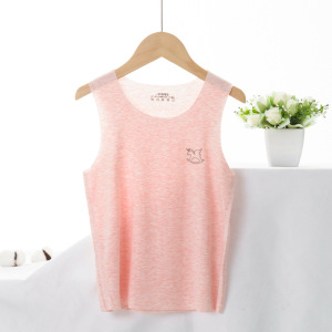 儿童背心无痕莫代尔婴儿背心彩棉透气男女童宝宝内衣打底衫童装夏