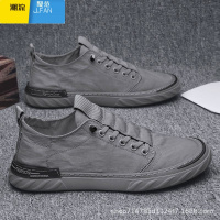 聚范冰丝男鞋夏季2024新款老北京布鞋男款透气一脚蹬休闲帆布板鞋潮鞋