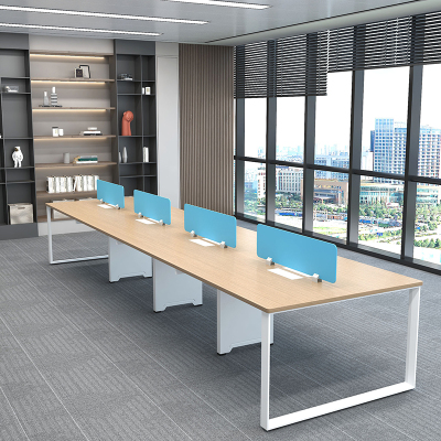 臻远ZY-D557-16简约屏风工位卡座职员工作位职员桌对坐八人位