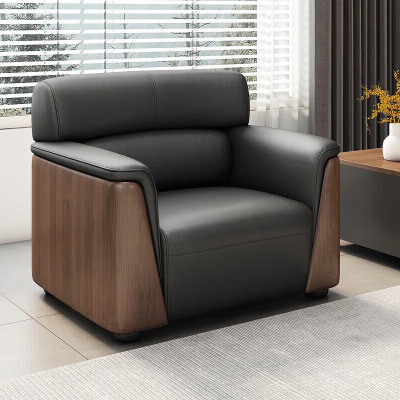 绵冠 办公商务接待洽谈西皮沙发 单人位 900*810*850mm