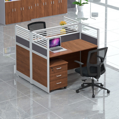 绵冠MIANGUAN屏风办公桌椅组合职员工位现代简约隔断卡座财务桌电脑桌