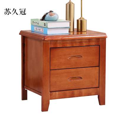 苏久冠床头柜简约现代卧室床边储物柜标准款海棠色50*41*50cm