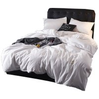 美帮汇酒店四件套 床单北欧风民宿床单简约单人学生宿舍三件套男