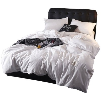 美帮汇酒店四件套 床单北欧风民宿床单简约单人学生宿舍三件套男