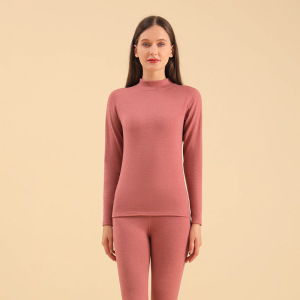 5A新款石墨烯半高领情侣保暖内衣套装男女打底衫中领秋衣秋裤