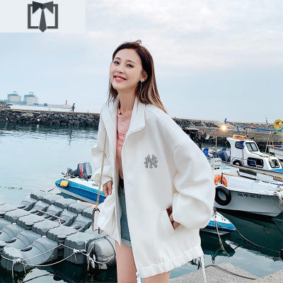 SUNTEK2020春季新款外套女韩版宽松bf短款风衣小个子太空棉棒球服短外套风衣