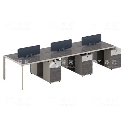 臻远GWJ-04 职员桌办公桌屏风工作卡位 对坐六人位